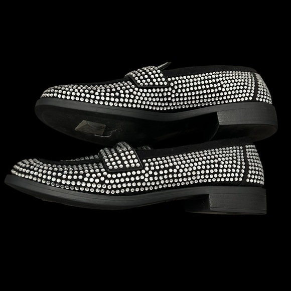 💎Call it Spring Black with Silver rhinestone Loafers us 9 - Picture 3 of 6